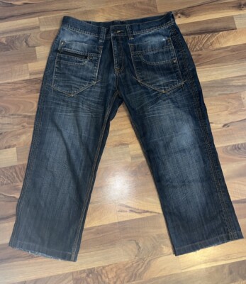 Level 7 Mens Jeans Relaxed Fit Sz 40 X 26 Grunge Premium Denim Casual Studded