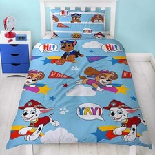 Paw Patrol Single Duvet Cover And Pillowcase Set Two-sided Bedding Boys Girls