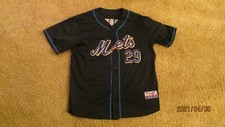 Used Majestic Cool Base N.Y.Mets Ike Davis Black Away Jersey Size XL Sewn Nice!