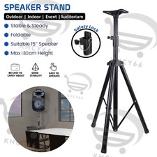 Speaker Stand Tripod Adjustable Height Mount Studio Home Indoor Outdoor Speaker