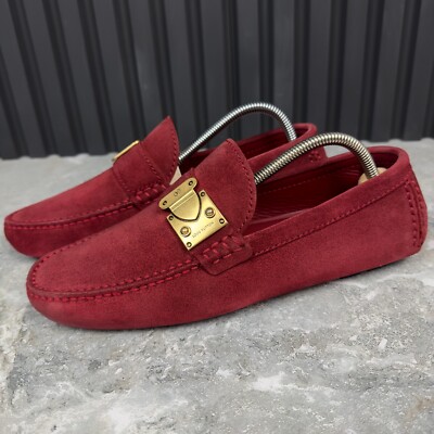 Louis Vuitton Racetrack Driving Mokassin Rot Wildleder 7 LV oder 8 US oder 41...