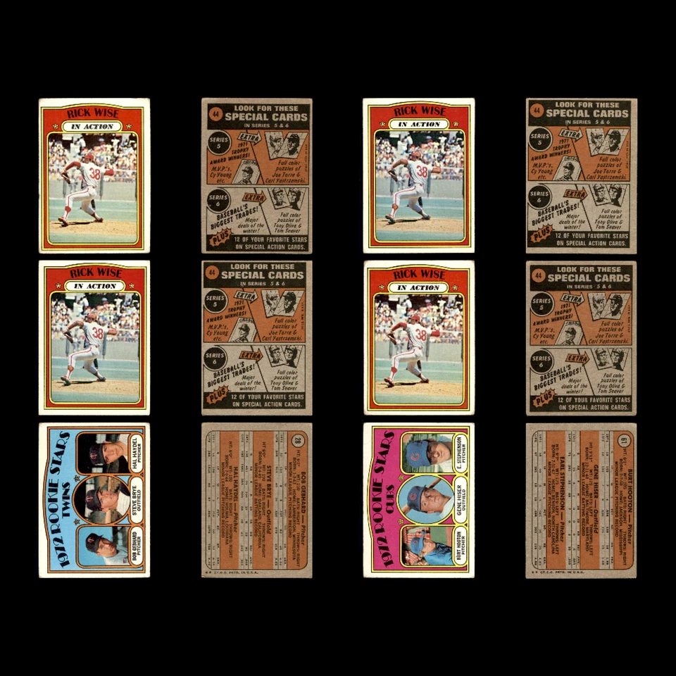 Lote de 100 tarjetas de béisbol Topps 1972 vintage bajo grado pobre MLB Foto 4 de 4