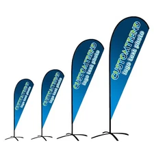 Custom Feather Flag, Personalized for Business, Custom Teardrop Swooper Flag