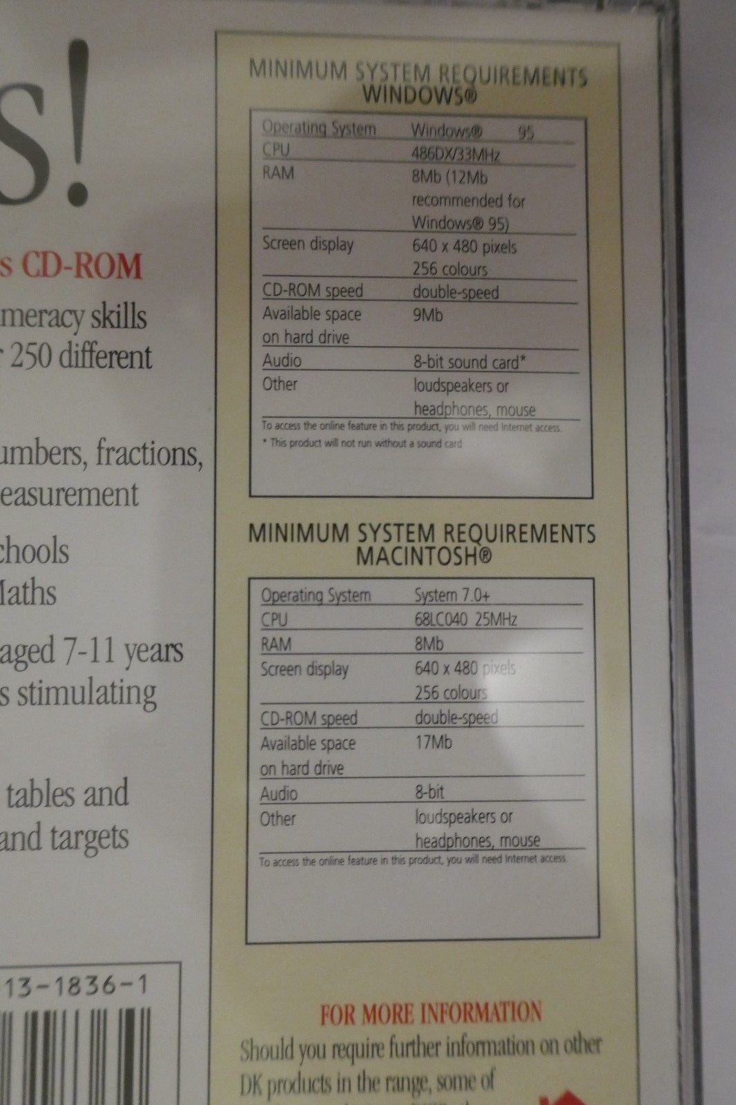 PC CD Rom I Love Maths!, Dorling Kindersley PC CD-ROM, | eBay UK