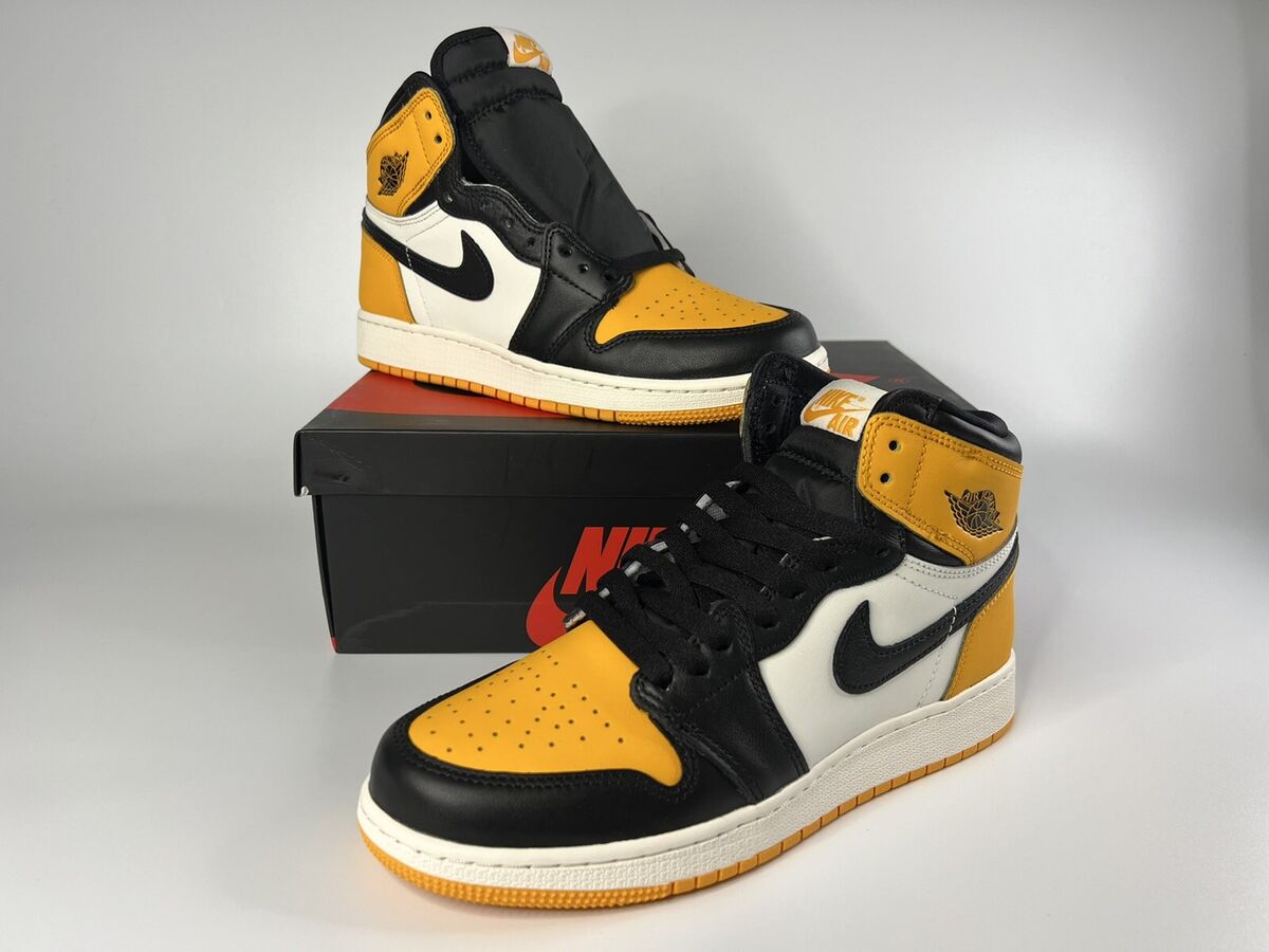 Nike Air Jordan 1 Retro High OG Taxi Yellow Toe 575441-711 GS 7Y NEW With  Box