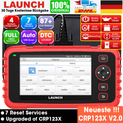 LAUNCH CRP123X V2.0 KFZ OBD2 Diagnosegerät Für Mercedes VW BMW Scanner Tester