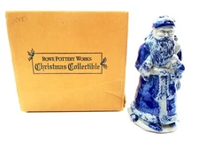 Rowe Pottery SANTA HOLDING SACK 2000 Annual Salt Glazed Figurine 10" Tall + Box