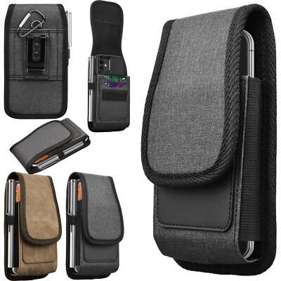Cell Phone Holster Pouch Nylon Wallet Case with Belt Loop for iphone Samsung LG