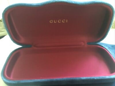 Gucci Sunglasses Eyeglasses Case Blue Velvet Clamshell Eyewear Case New s-l400.jpg main image 3