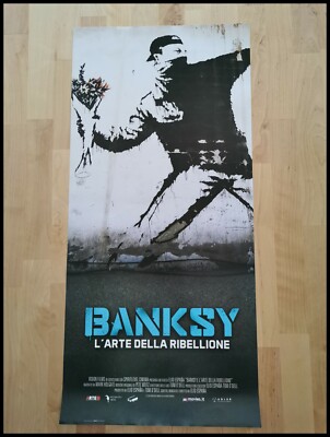 BANKSY THE ART OF REBELLION Original Movie Poster Art Exhibition 12x27'' Italian