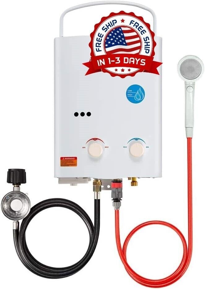 Portable Water Heater Collapsible Water Hot Water for Camping, Hiking w