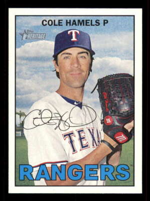 2016 Topps Heritage #485 Cole Hamels (SP/Short Print) Rangers z | eBay