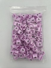 Clothes Hanger Marker Number 9 Fits 3mm Rod Garment Coding Light Purple 100pcs