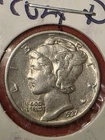 "BUY IT NOW"   1937-P Mercury SILVER Dime  Blast White BU   Nice SILVER coin !