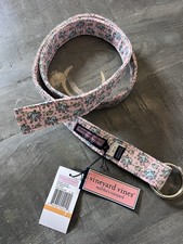 Vineyard Vines Youth Small Outrigger Belt D-Ring Belt Cotton Pink Octopus