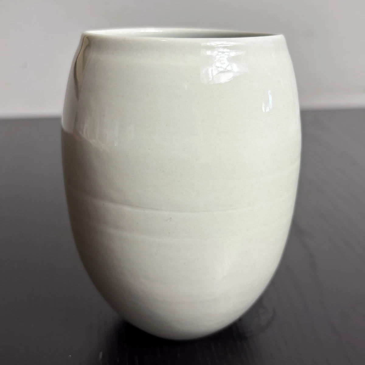 Vintage Chinese Asian Porcelain Small 5" Hand Painted Vase/Mug Brush Pot/Cup