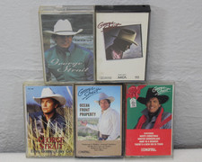 George Strait Cassette Tape Lot of 5 -Ocean Front Prop-Easy Come Easy Go-Lead On