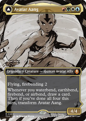 x1 Avatar Aang // Aang, Master of Elements TLA Avatar MTG 308 M/NM 1x