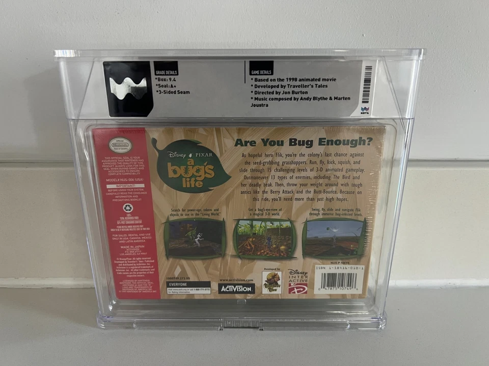 A Bug's Life (Nintendo 64, N64) WATA 9.4 A+ New Sealed Graded CGC VGA PSA 1st - Image 2 of 4