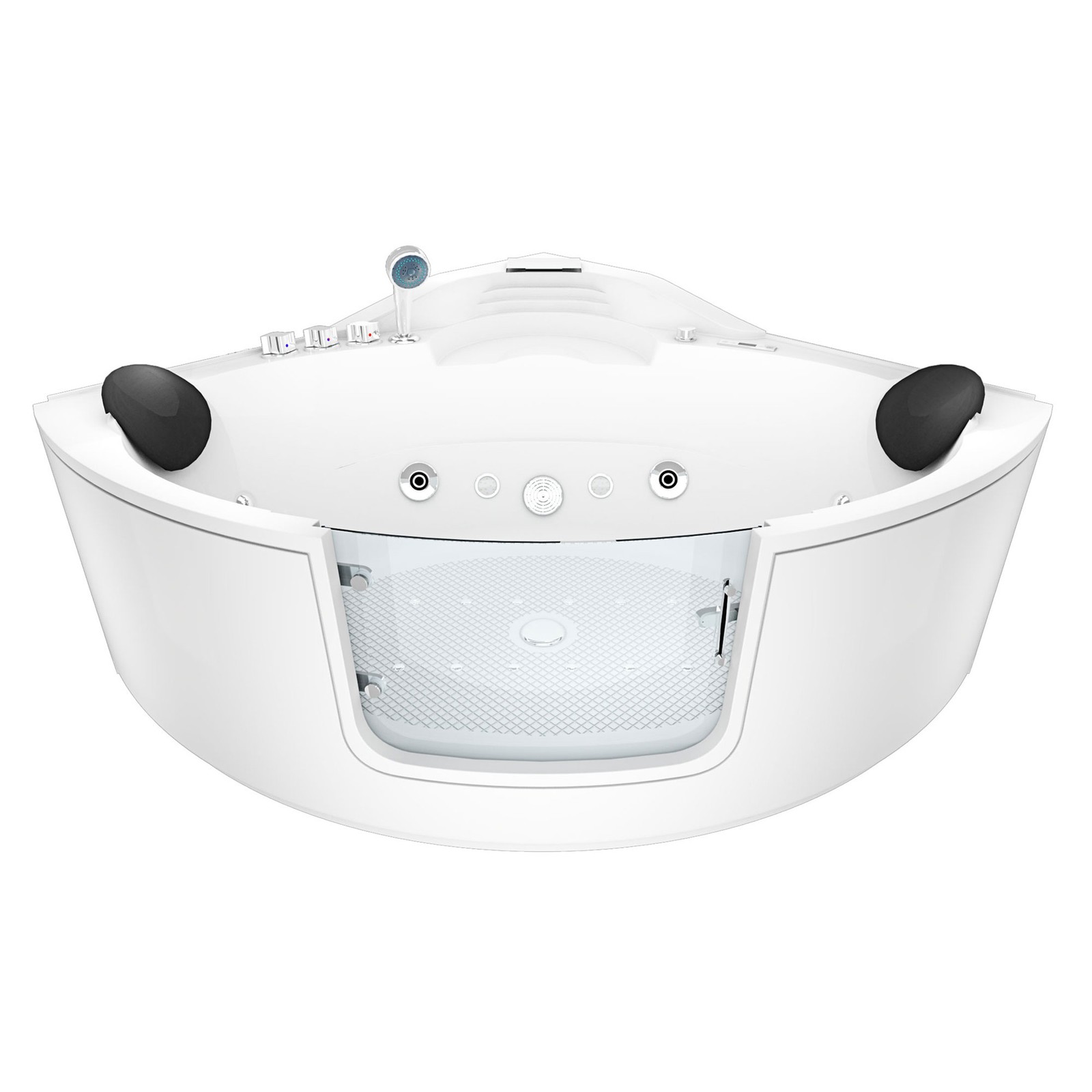 Bañera de hidromasaje AcquaVapore bañera de hidromasaje bañera de esquina W60-TH 140x140 cm con puerta