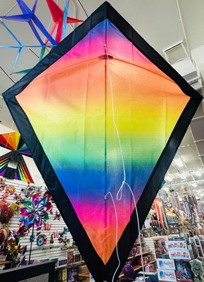 ''Tie-Dye'' Diamond Kite with Flying Line