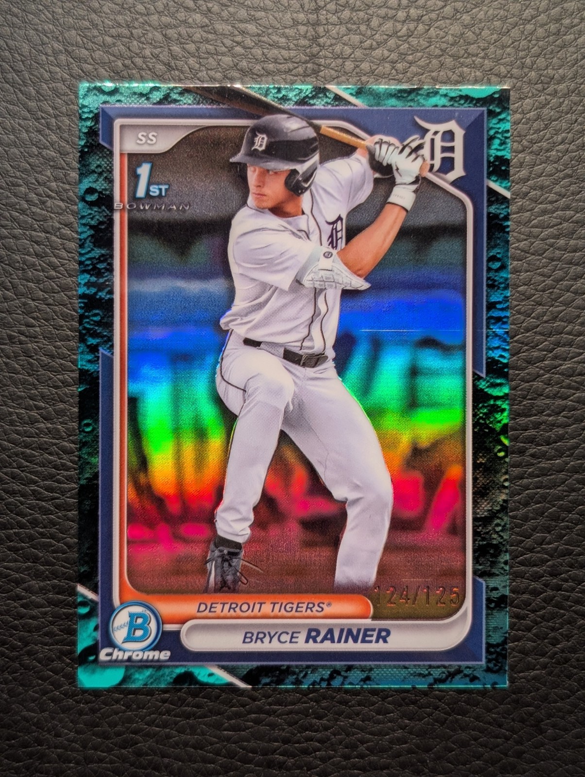 2024 Bowman Draft 1st Chrome Bryce Rainer #BDC-86 Aqua Lunar Refractor /125 (RC)