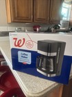 Walgreens 12-Cup Filter Coffee Maker Ground Coffee Black/Silver Pause-and-Serve
