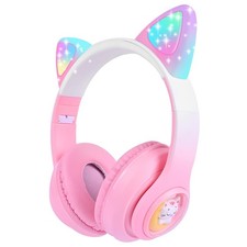 Cat Ear Headphones Wireless, Light up Bluetooth Headphones with Microphone fo...