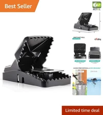 Large 4-Pack of Instant Kill Rat Traps - Reusable & No Poisons - Easy Setup