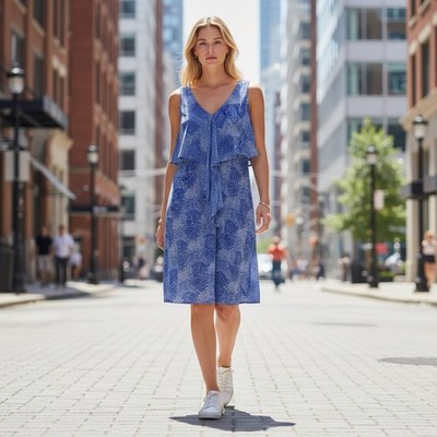 Amanda Uprichard 100% Silk Dress Womens P / S Blue Fairy Beachy Coastal Airy USA