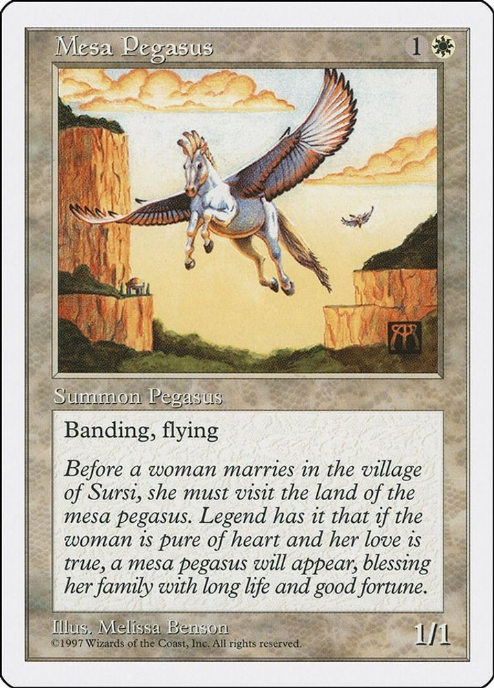 1997 Magic: The Gathering: Fifth Edition - Mesa Pegasus (#47, Common, Near Mint)