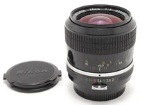 "Mint" Nikon Nikkor 28mm f/2.8 Non Ai Wide Angle MF Lens with F,R Cap from Japan