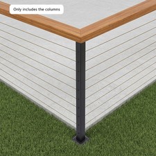 T-Bohrkabel Geländer Eckpfosten 35" Ebene Kabel Geländer Pfosten (L*B): 5*5cm