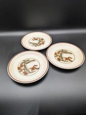 3 Vintage Wheat Poppy Pattern 17cm Side Plates Possibly Kilncraft