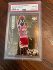 1996 BLACK DIAMOND TRIPLE #7 MICHAEL JORDAN CHICAGO BULLS CARD PSA 8 NM/MT