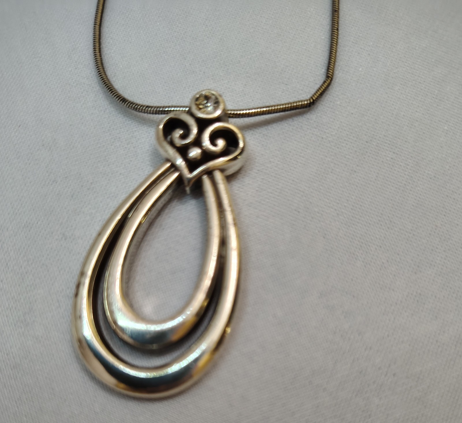 Tarnished Brighton Alcazar Heart Silver Necklace