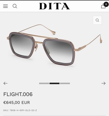 DITA FLIGHT 006 Herren Sonnenbrille Rose Gold