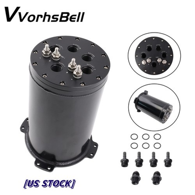 #ad #ad Aluminum Fuel Surge Tank For Single or 2.6L Dual 39 40mm Pumps 8AN Ports 2.8L US $165.79