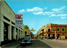 San Pedro Sula Honduras postcard CALLE DEL COMERCIO STREET SCENE j/26 BR3824