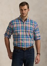 125 Men's Sz S Polo Ralph Lauren Performance Plaid Oxford Shirt