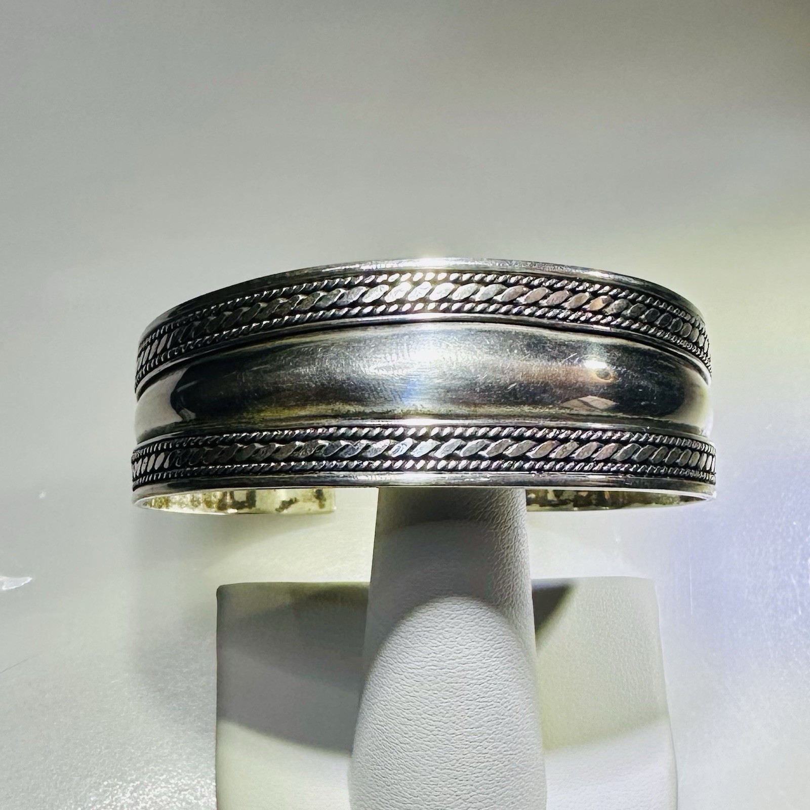 Heavy Stackable 925 Silver Rope Bracelet 21g Clas… - image 5