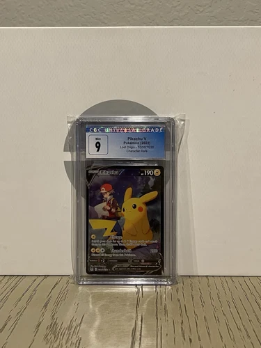 Pikachu V TG16/TG30 Swsh11: Lost Origin Trainer Gallery Holo CGC 9 Mint