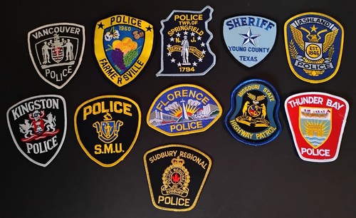 Police Patch Lot - 11 Assorted Patches