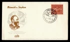 DR WHO 1956 GERMANY FDC HEINRICH STEPHAN FIDACOS CACHET R72064