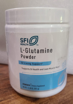 SFI Health L-Glutamine Powder GI Lining Support 12.38 oz Powder EXP 06/2026