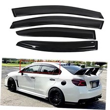 4-Pack Side Window Vent Visor Rain Guard Wind Shade Deflector JDM Style Black