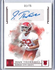2019 Panini Impeccable Juan Thornhill Auto Rookie #147 Kansas City Chiefs 31/75