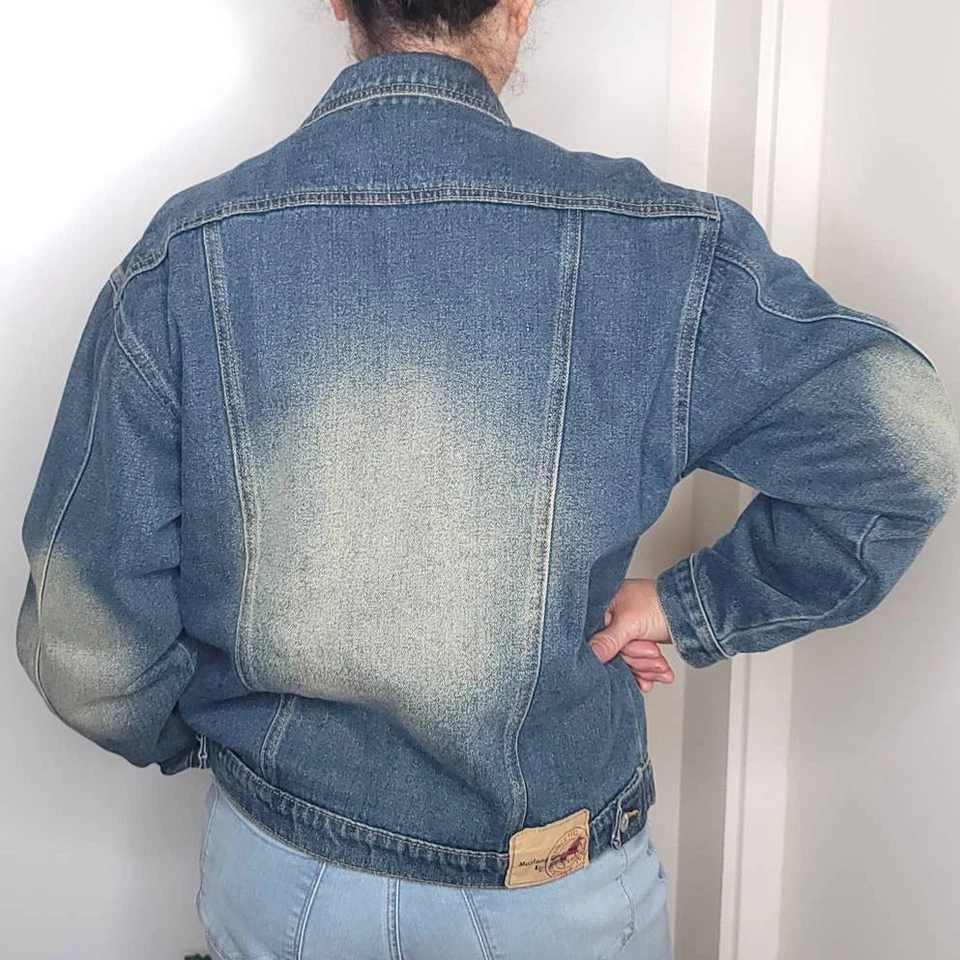 Chaqueta vaquera Mustang vintage azul denim blazer manga larga jeans blazer Foto 3 de 4