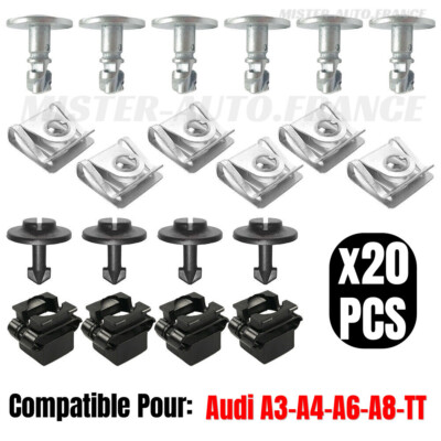 Clips De Fixation Cache Moteur Pour Audi A4 A8 Passat Superb - Référence N90642001 - Neuf