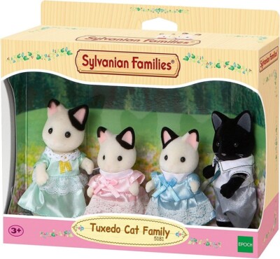 Sylvanian Families Set 5181 - Tuxedo Cat Family